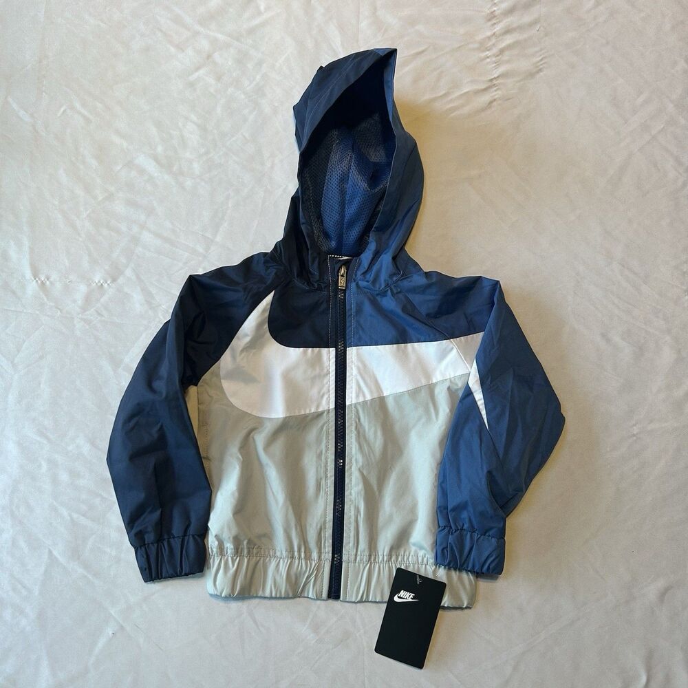 Nike Windrunner Rain Coat Toddler Size 3T (2-3 Yrs) Jacket Big Swoosh Colorblock
